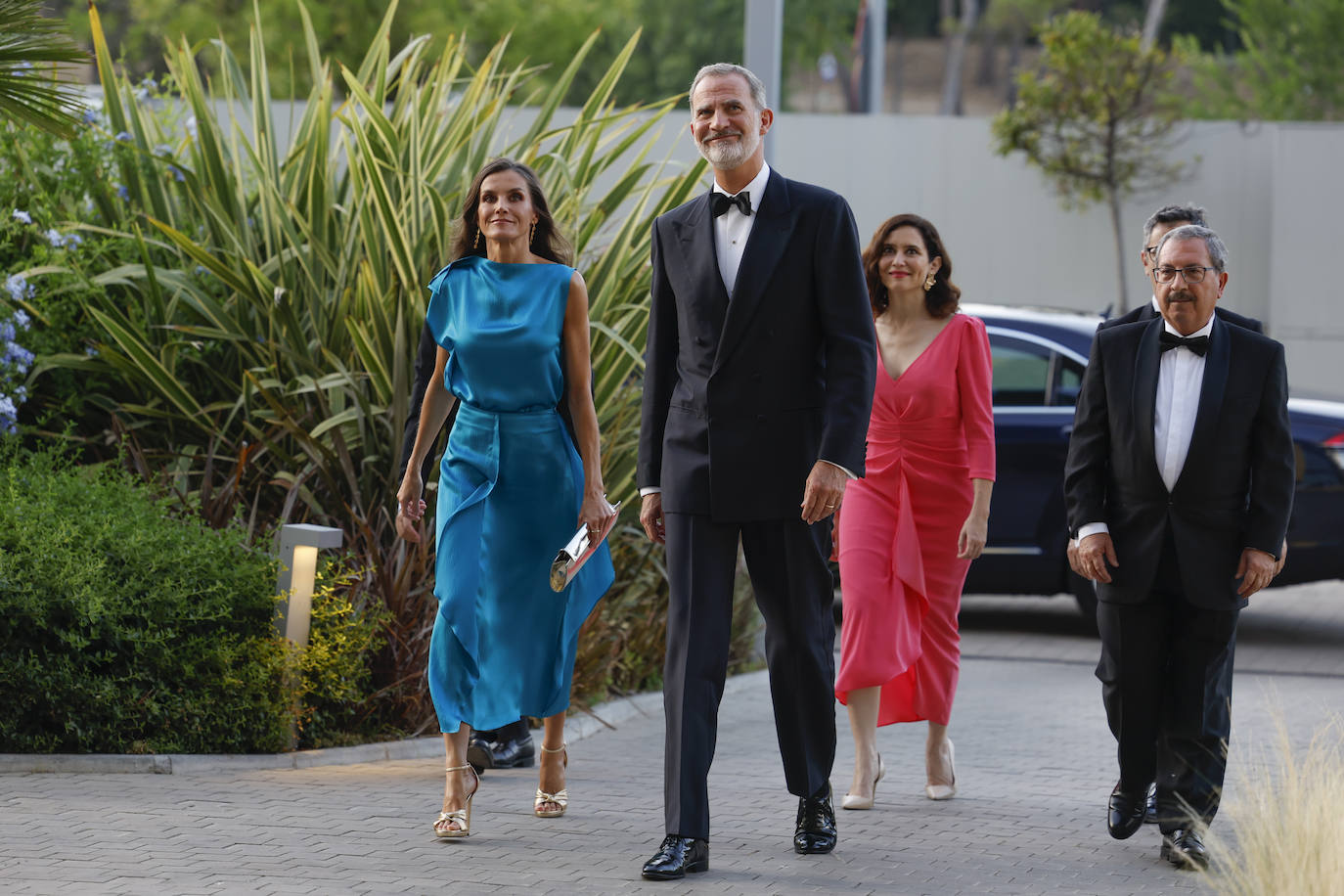 Los Reyes a su llegada a la Casa de ABC