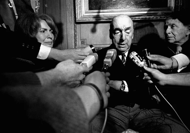 Pablo Neruda en octubre de 1971