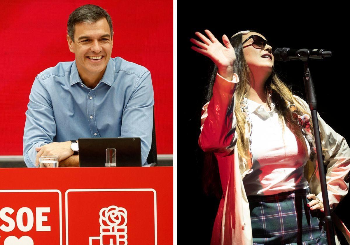 Pedro Sánchez y Rigoberta Bandini