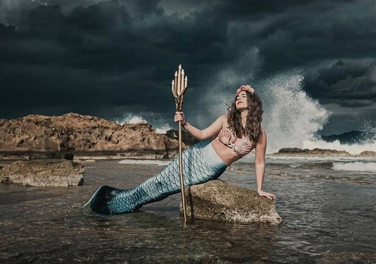 Zizel, con su 'uniforme' de sirena