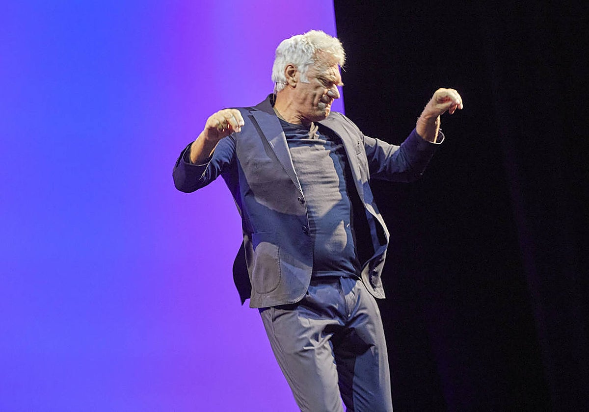 Carles Sans, durante el pase gráfico de '¡Por fin solo!'