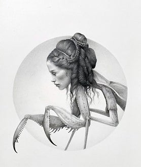 Imagen secundaria 2 - Sobre estas líneas, lienzo de Jean Carlos Puerto y dibujo de Martínez Cánovas. Arriba, obra de Pepa Salas Vilar