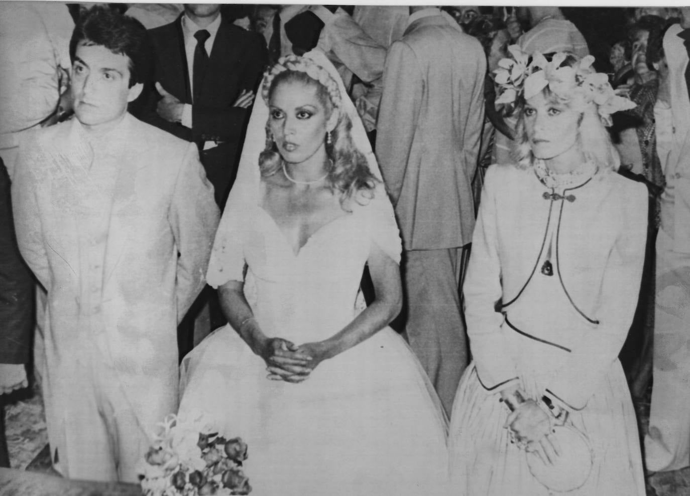 Recuerdo de la boda de María Jiménez con José Sancho, en 1980