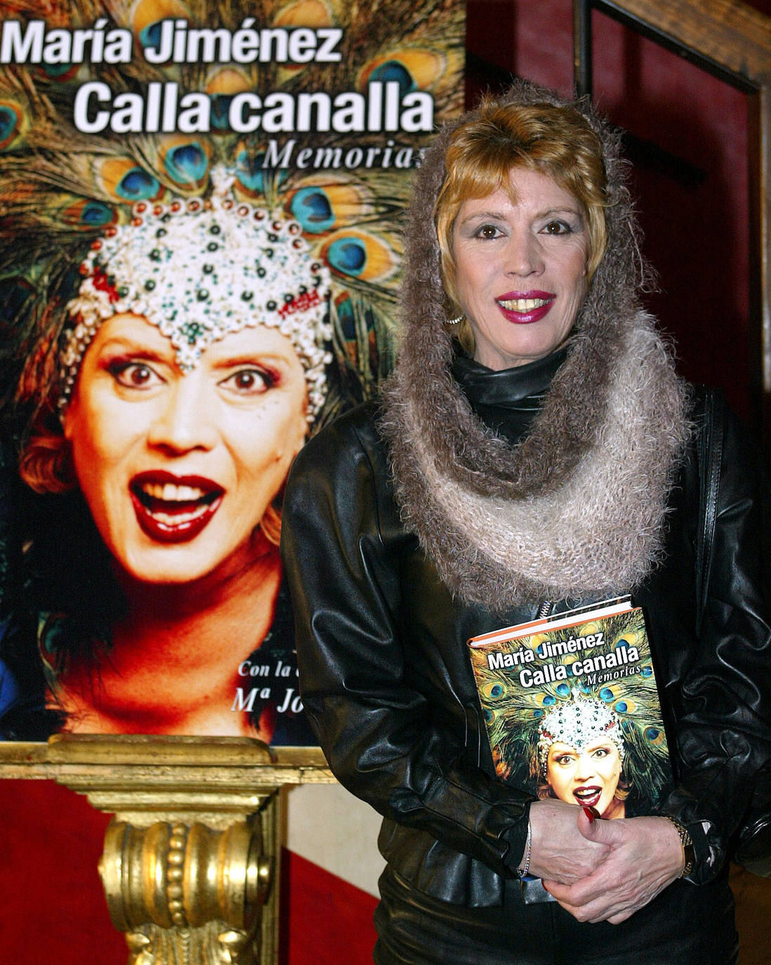 Una fotografía de la artista tomada durante la presentación de su libro 'Calla canalla'﻿