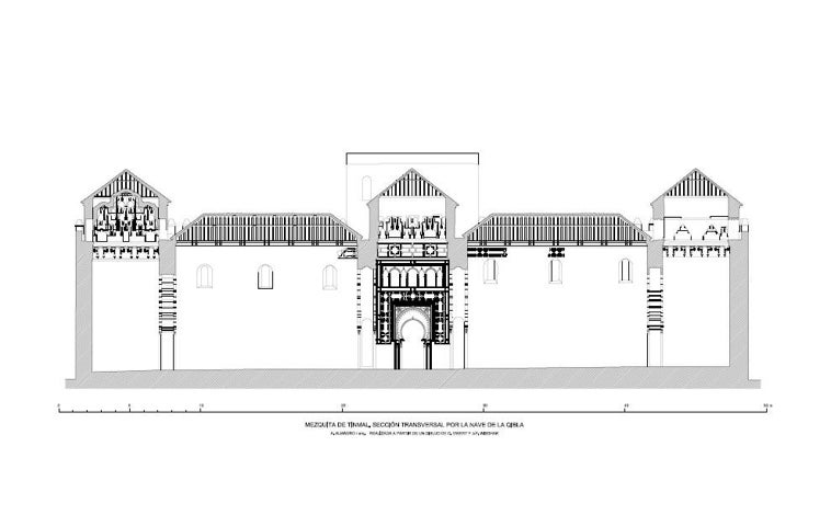 Imagen principal - HIpótesis de secciones del edificio elaborados por A. Almagro