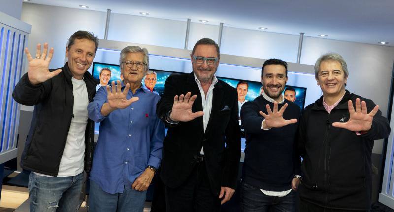 Carlos Herrera presenta la renovación de los programas deportivos de la Cope con Pepe Domingo Castaño, Manolo Lama, Juanma Castaño y Paco González