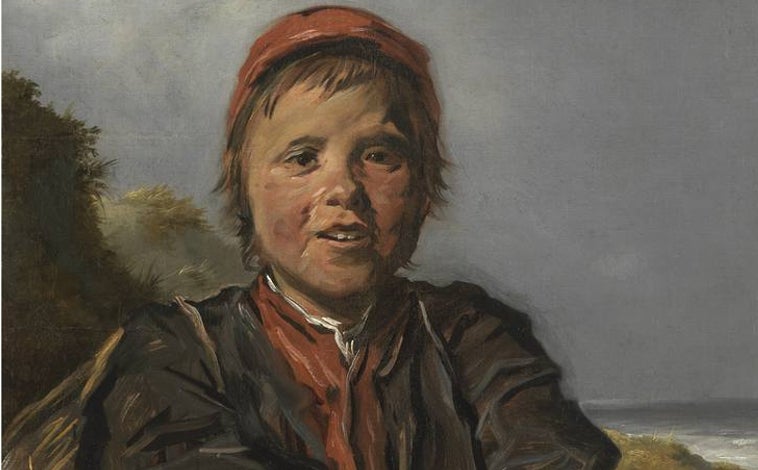 Imagen principal - Arriba, 'El pescador', ca. 1638. Detalle. Sobre estas líneas, a la izquierda, 'Niño sonriendo con una copa de vino', ca. 1630. A la derecha, 'Niño sonriendo con una flauta', ca. 1630