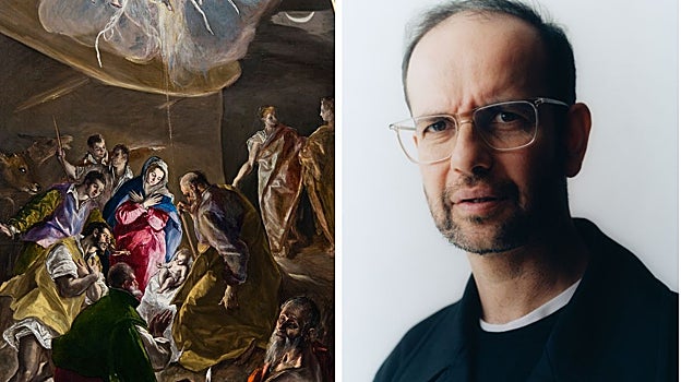 A la izquierda, 'La adoración de los pastores', del Greco. A la derecha, Tino Sehgal