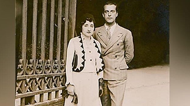Maruja Mallo y Rafael Alberti en el Retiro