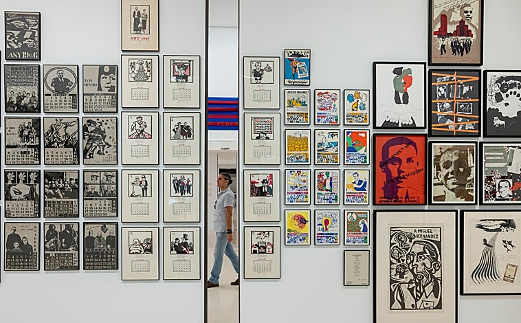 Imagen principal - En las imágenes, algunos de los espacios de la muestra en el museo valenciano