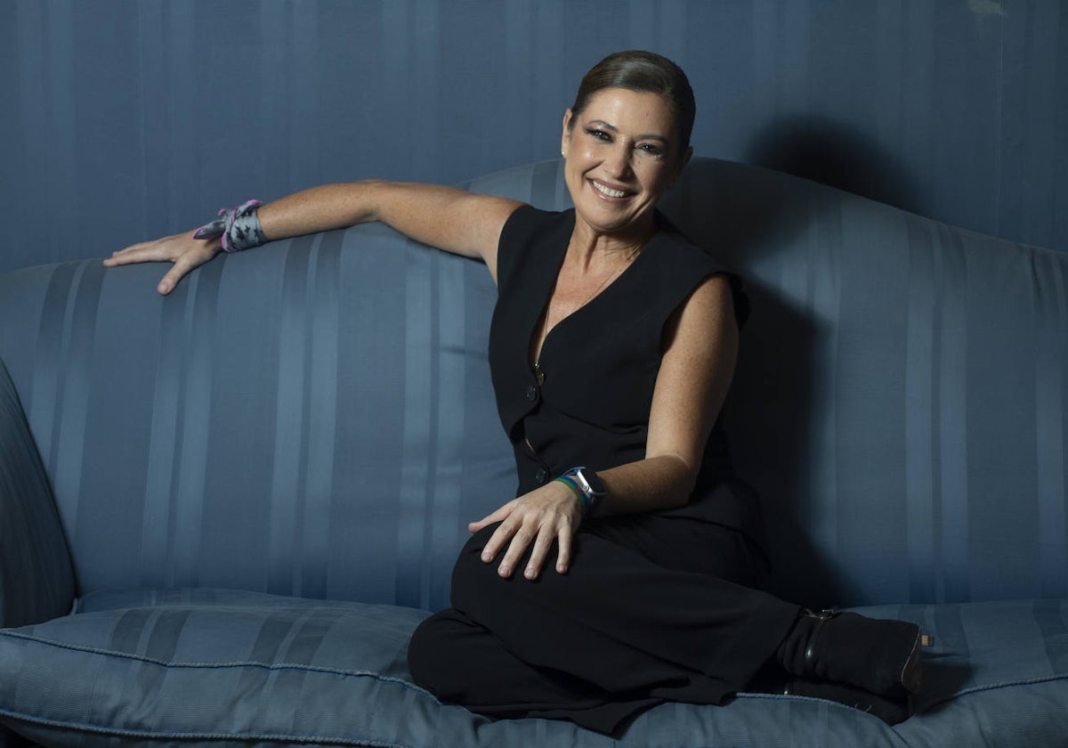 Sara Baras, retratada en el Teatro Real durante la entrevista con ABC