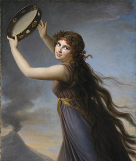 Imagen secundaria 2 - Sobre estas líneas, uno de los bodegones de Clara Peteers y 'Lady Hamilton como una bacante' de Louise Elisabeth Vigée-Le Brun. Arriba, 'Judith y su criada', de Gentileschi