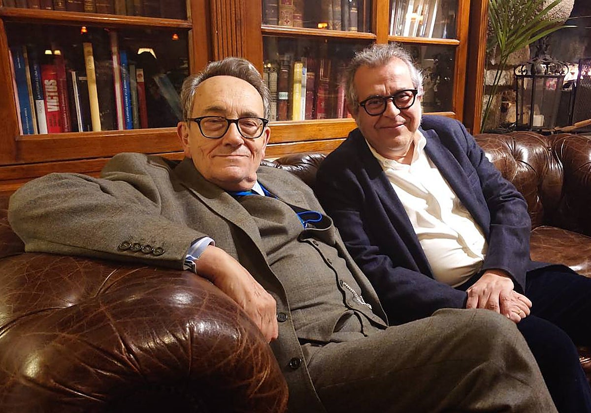 Felipe Fernández-Armesto y Manuel Lucena coincidieron en el congreso sobre patrimonio organizado por Hispania Nostra en Santiago de Compostela