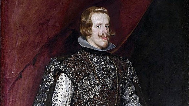 Detalle del retrato de Felipe IV, de Velázquez, hoy en la National Gallery