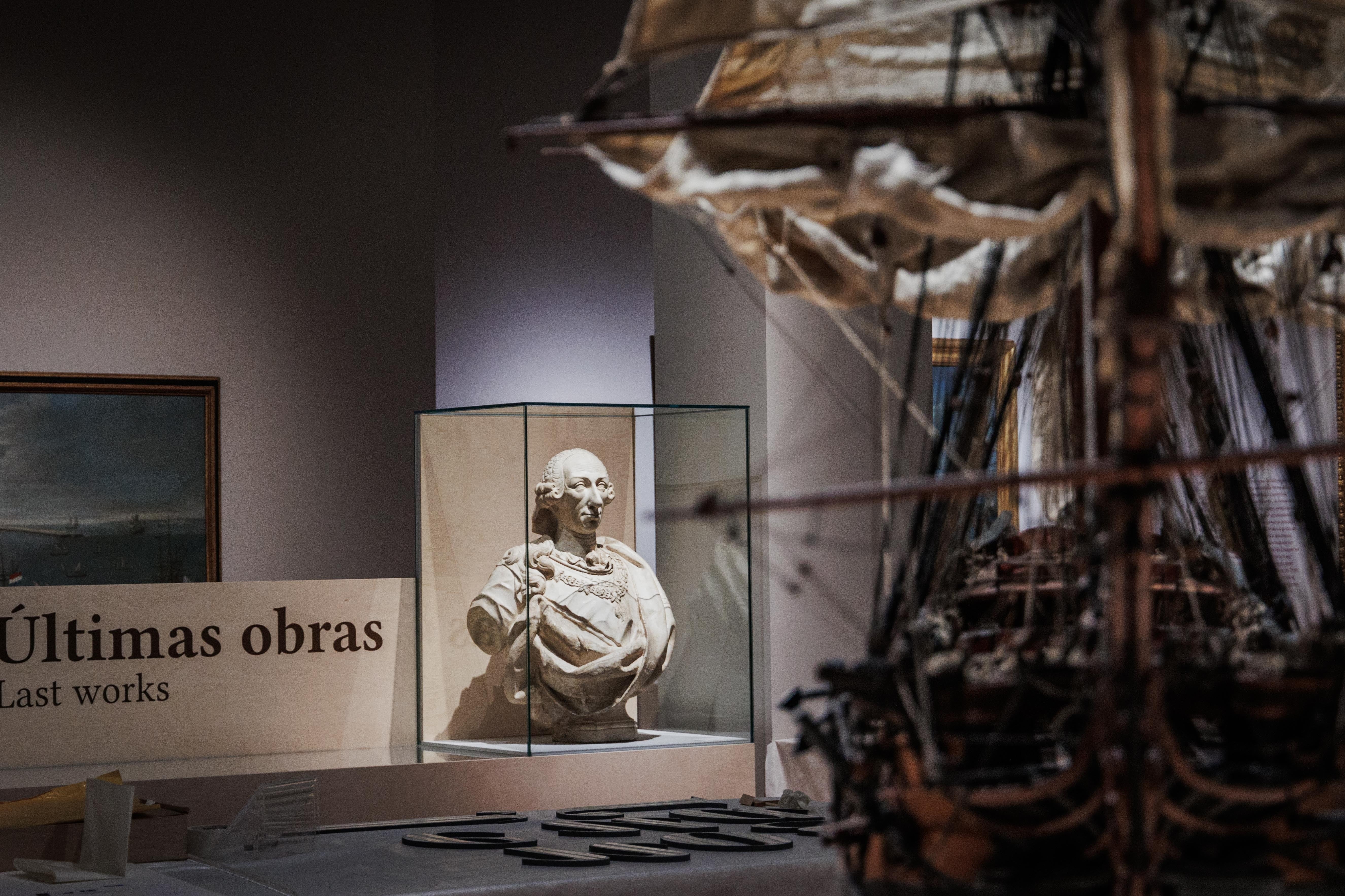 Busto de Jorge Juan elaborado en base a su máscara mortuoria