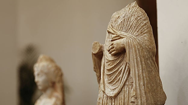 Dos de las esculturas devueltas a Libia