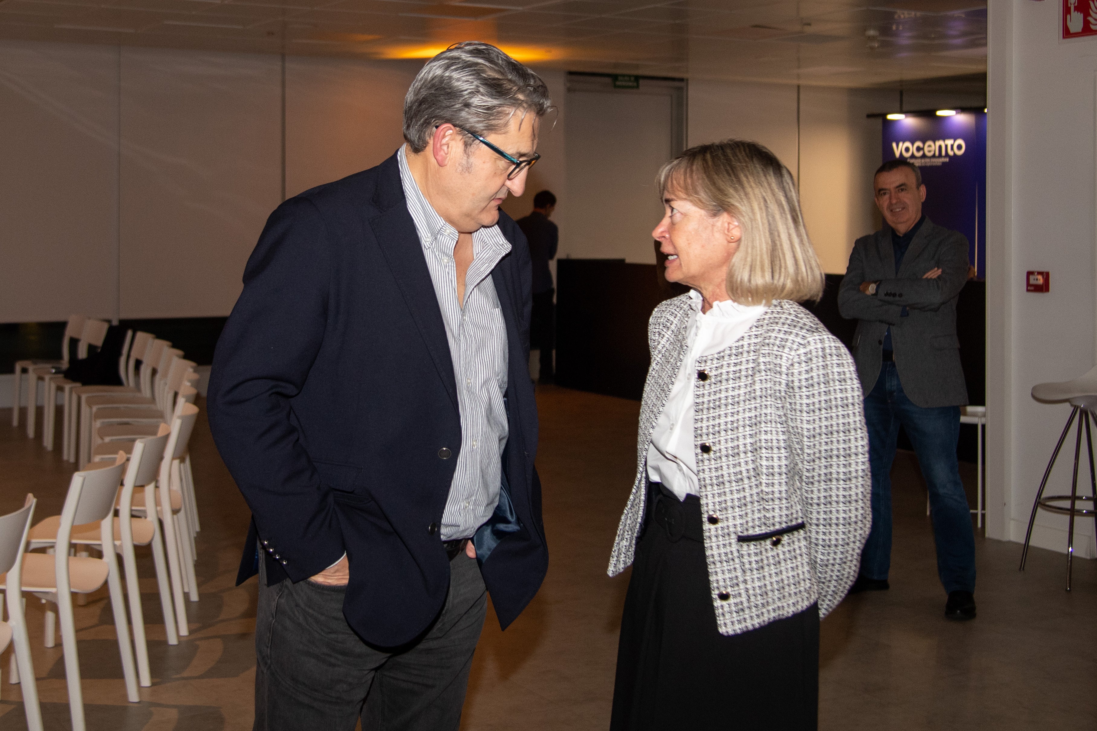 Óscar Campillo y Teresa Cobo en la entrega del Premio de Periodismo David Gistau