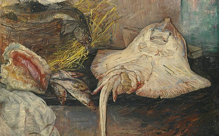 Imagen principal - Arriba, 'La raya', 1892. Koninklijke Museum, Bruselas. Sobre estas líneas, a la izquierda, 'Chinoiseries', 1907. Museum Dhondt-Dhaenens. A la derecha, 'El parasol', 1880. Colección Vanthournout