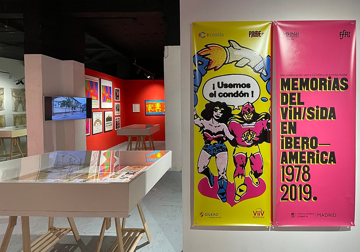 Detalle del montaje de la exposición