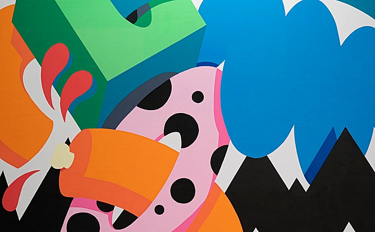 Imagen principal - Sobre estas líneas, algunas de las propuestas de la muestra de Diego Balazs en Iniciarte-Córdoba