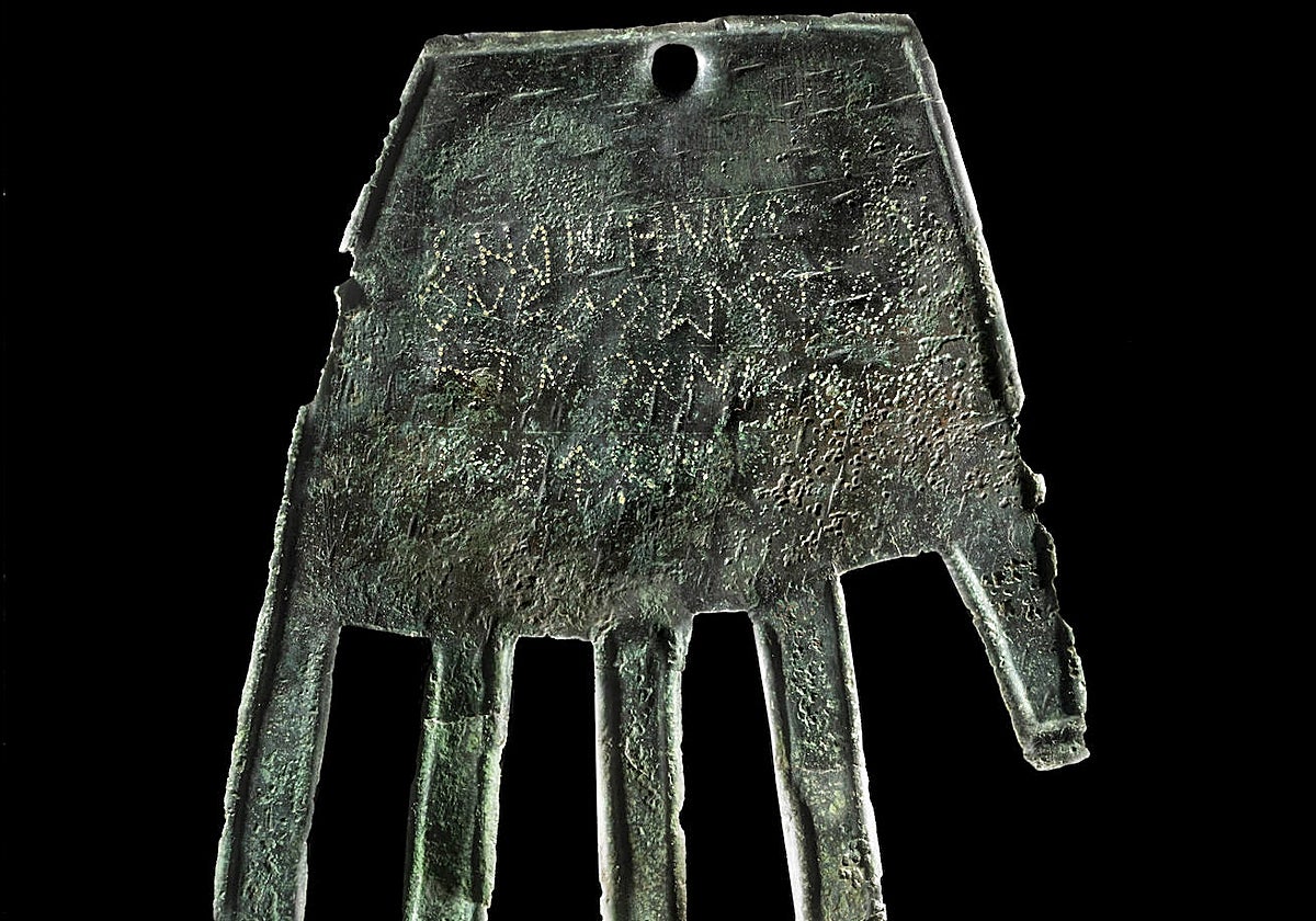 La mano de Irulegi tras la restauración