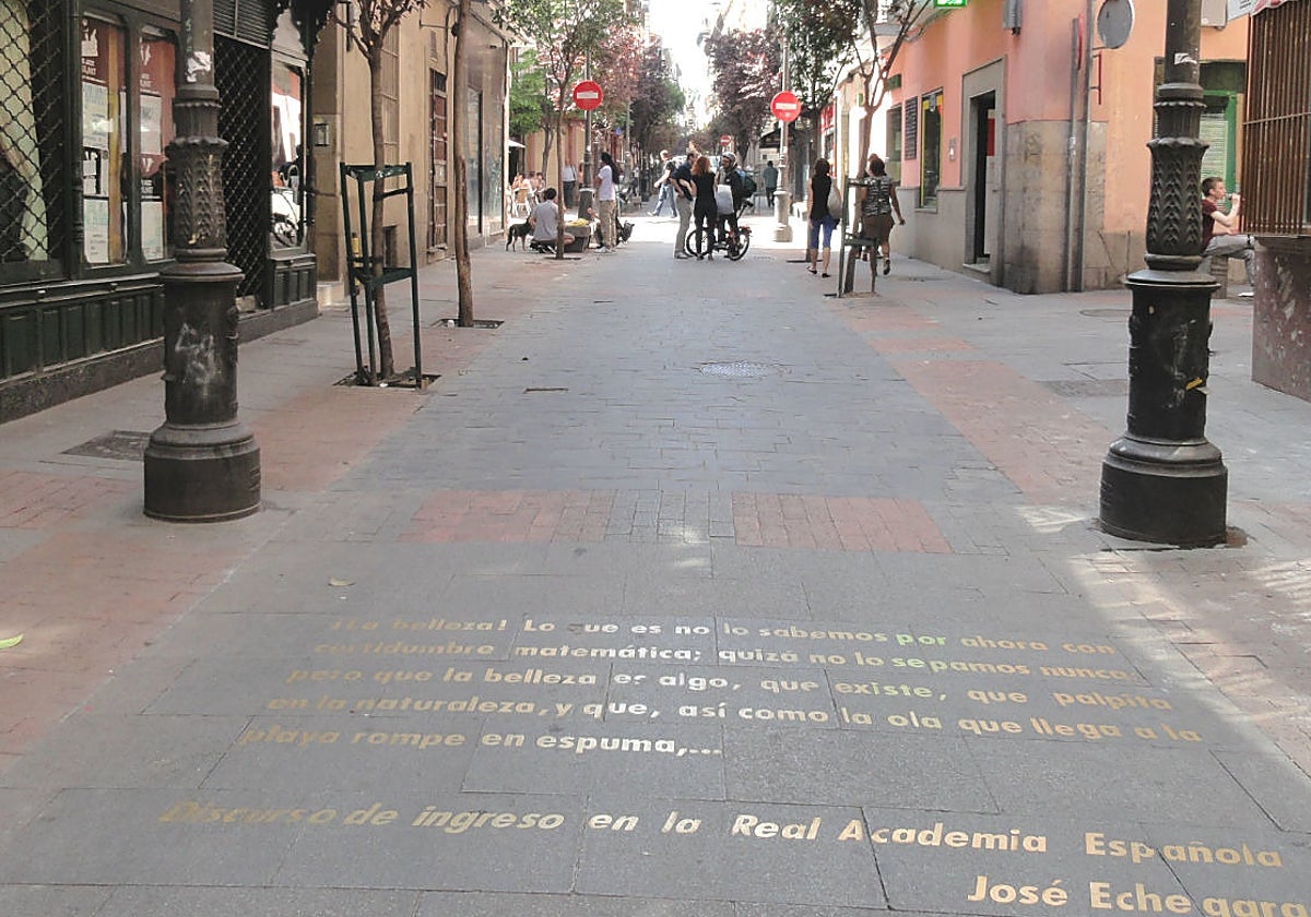 Una de las calles del madrileño Barrio de las Letras