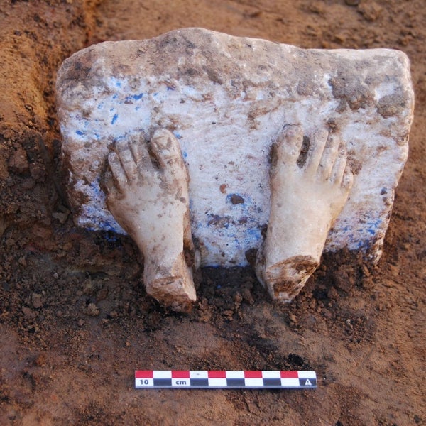 Los pies de la diosa del Turuñuelo llegaron desde Grecia hace unos 2.500 años