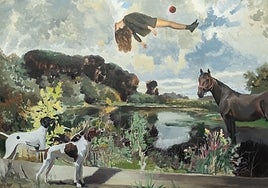 'Cómo explicarle un chiste a un caballo', de Iñigo Navarro en la galería Ponce+Robles: El teatrillo de la gran pintura