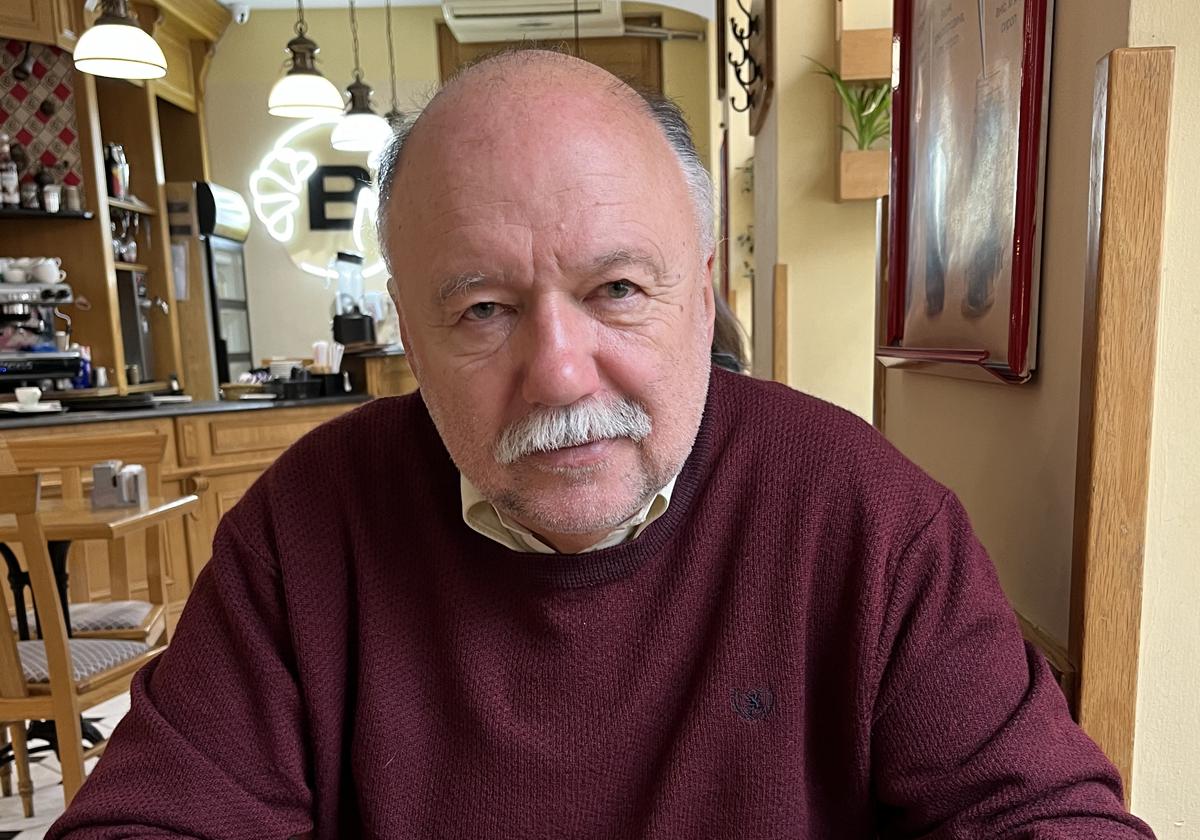 Andréi Kurkov, retratado en Kiev