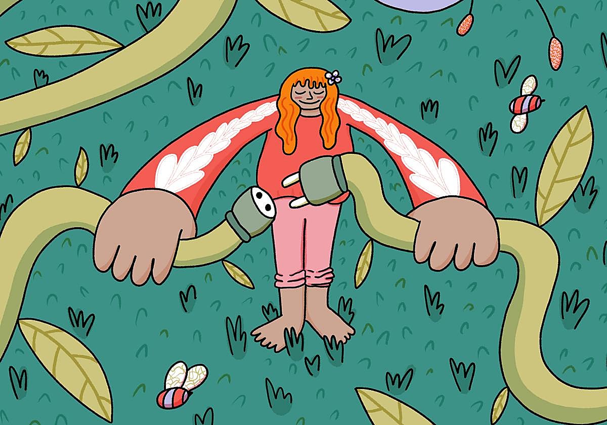 Detalle de la ilustración de Grillante que ha ganado el certamen del Musoe ABC