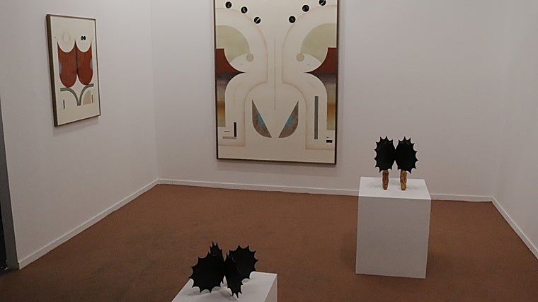 Obras de Elena Alonso en es estand de Espacio Valverde