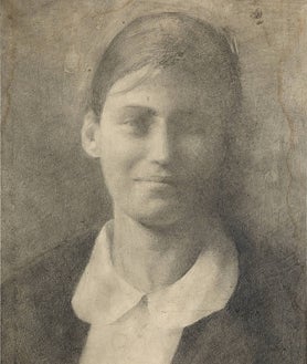 Imagen secundaria 2 - De arriba abajo, 'El jardín' (1966); 'Besugo' y autorretrato temprano de la pintora