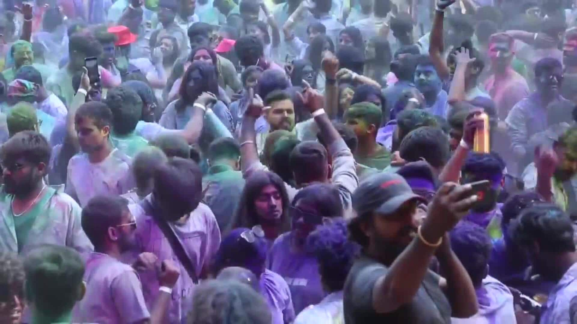 Celebran En Bangalore Del Festival Holi