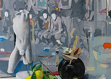 Imagen secundaria 1 - De arriba abajo, 'Pintura figurativa' (2024), 'Gilgamesh' (2024); y 'Cocina/San' (2022)