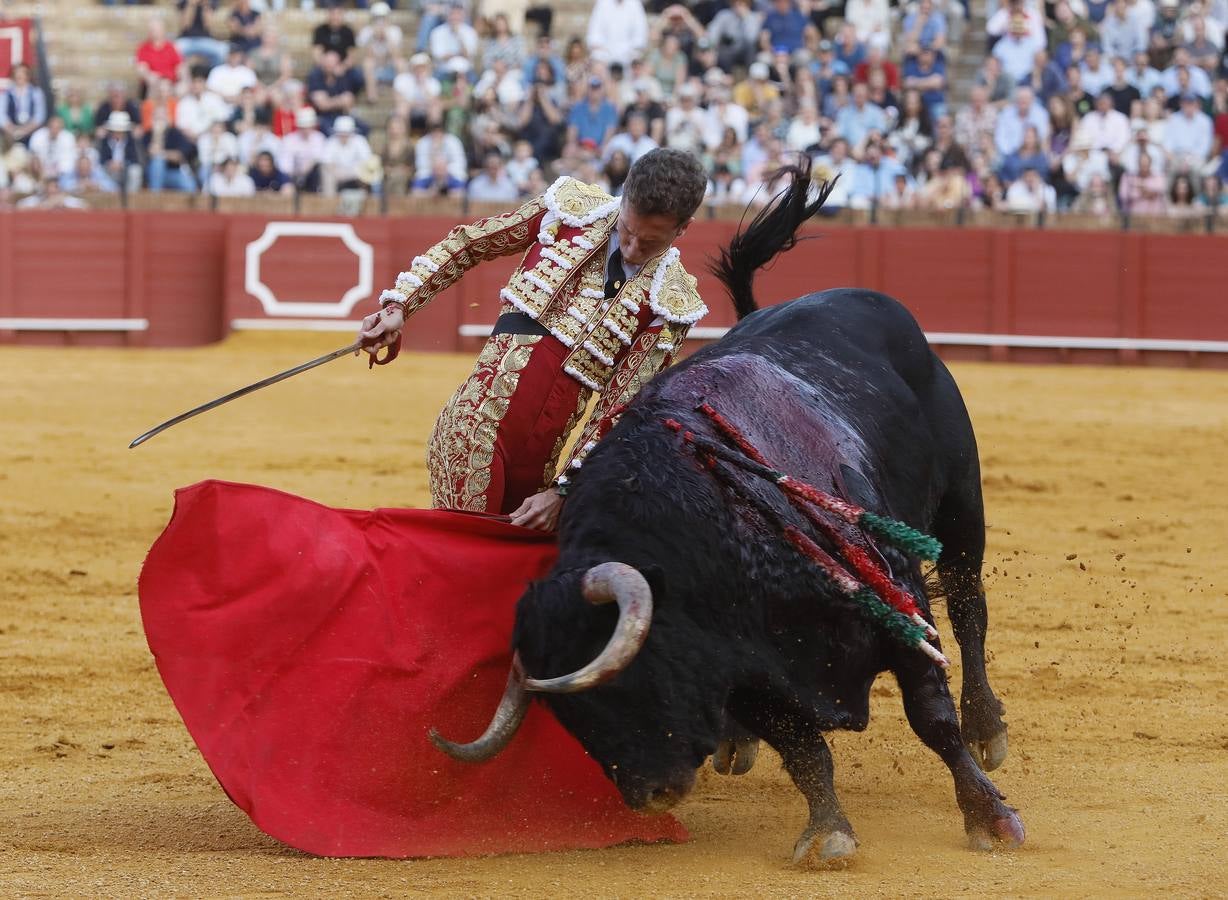 Calerito, en la corrida del 7 de abril en la Maestranza de Sevilla