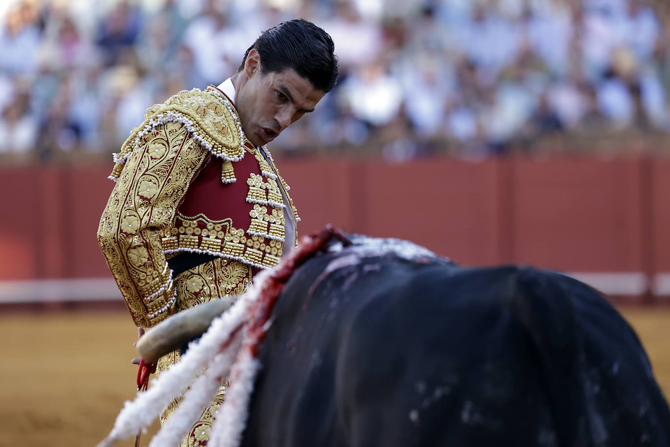 Pablo Aguado, en la corrida del 11 de abril en la Maestranza de Sevilla