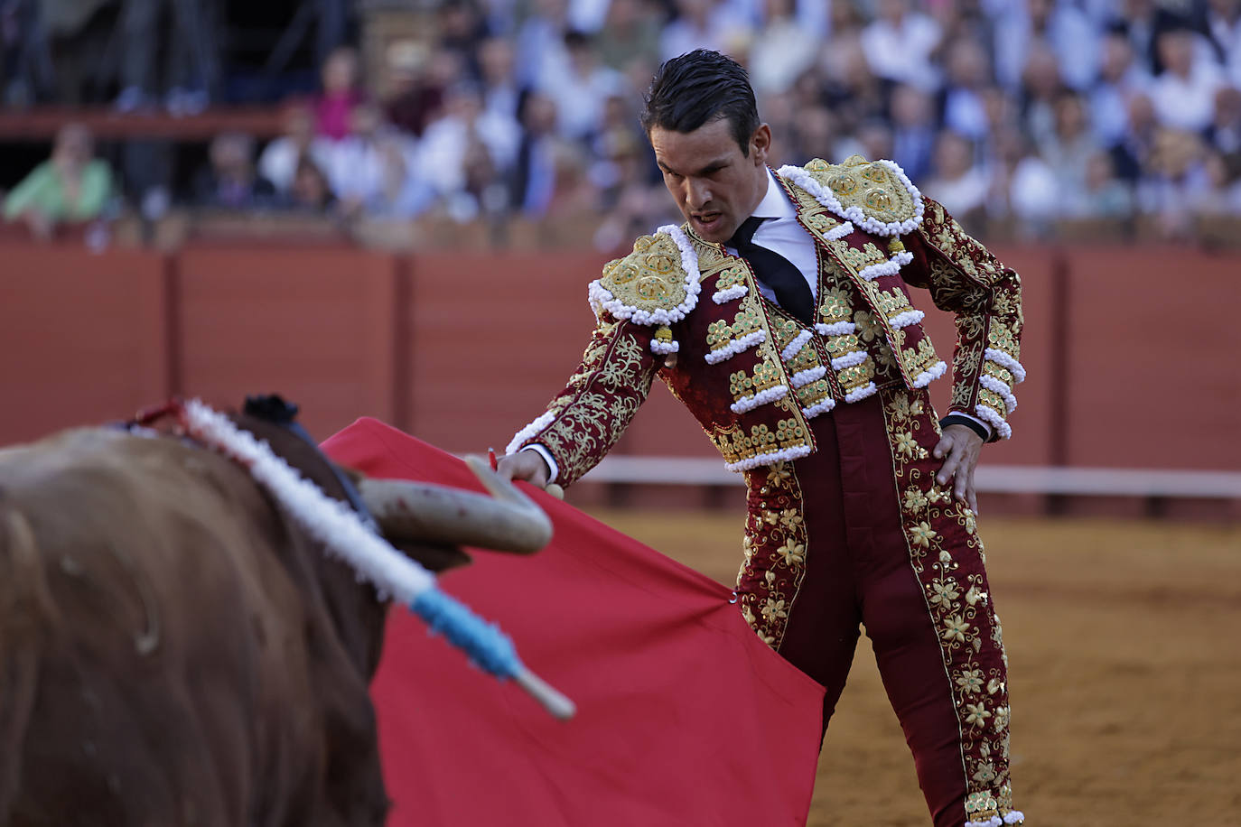 José María Manzanares, en la corrida del 11 de abril en la Maestranza de Sevilla