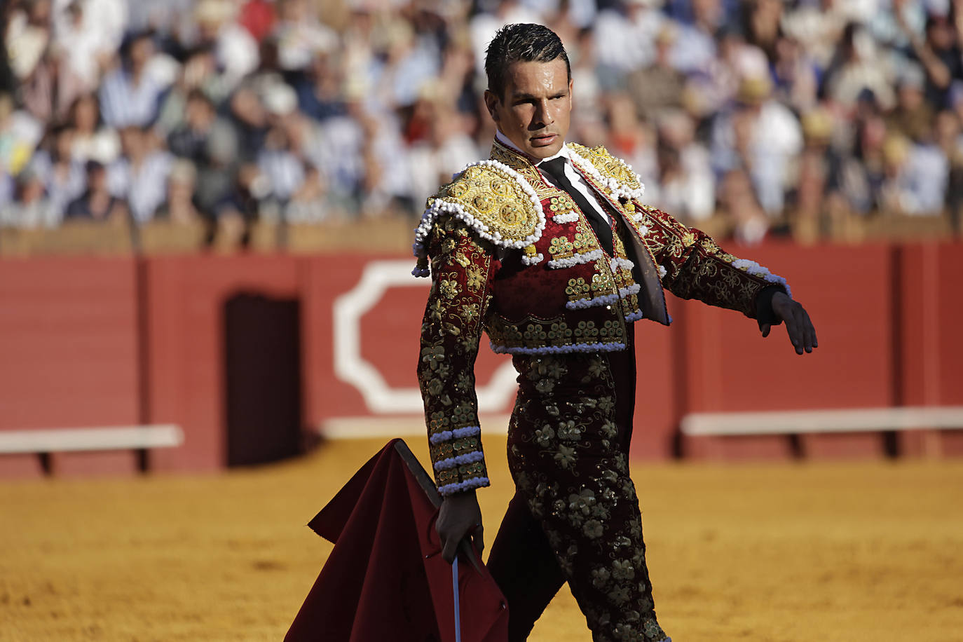 José María Manzanares, en la corrida del 11 de abril en la Maestranza de Sevilla