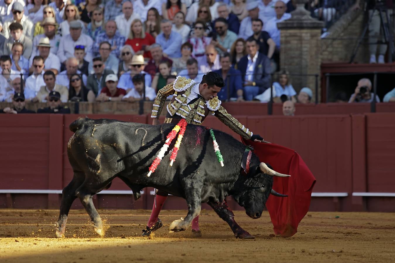 Alejandro Talavante, en su actuación este viernes en el coso sevillano