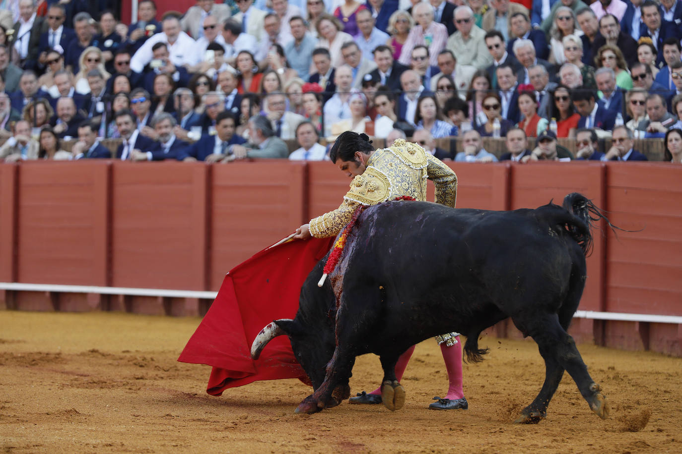 Morante de la Puebla, en la corrida del 15 de abril en la Maestranza de Sevilla