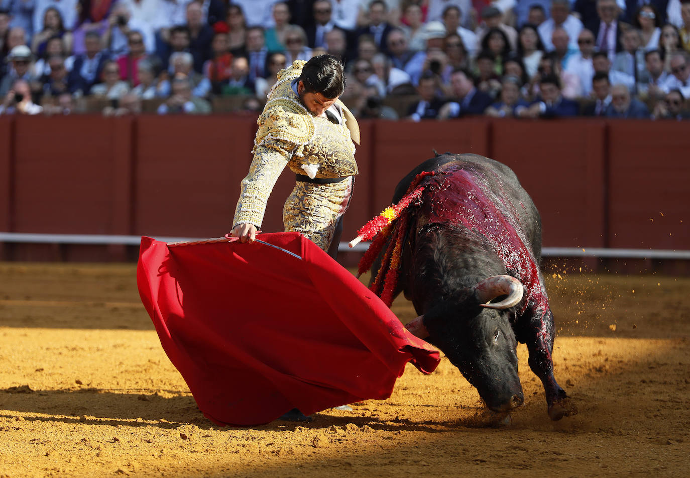 Morante de la Puebla, en la corrida del 15 de abril en la Maestranza de Sevilla