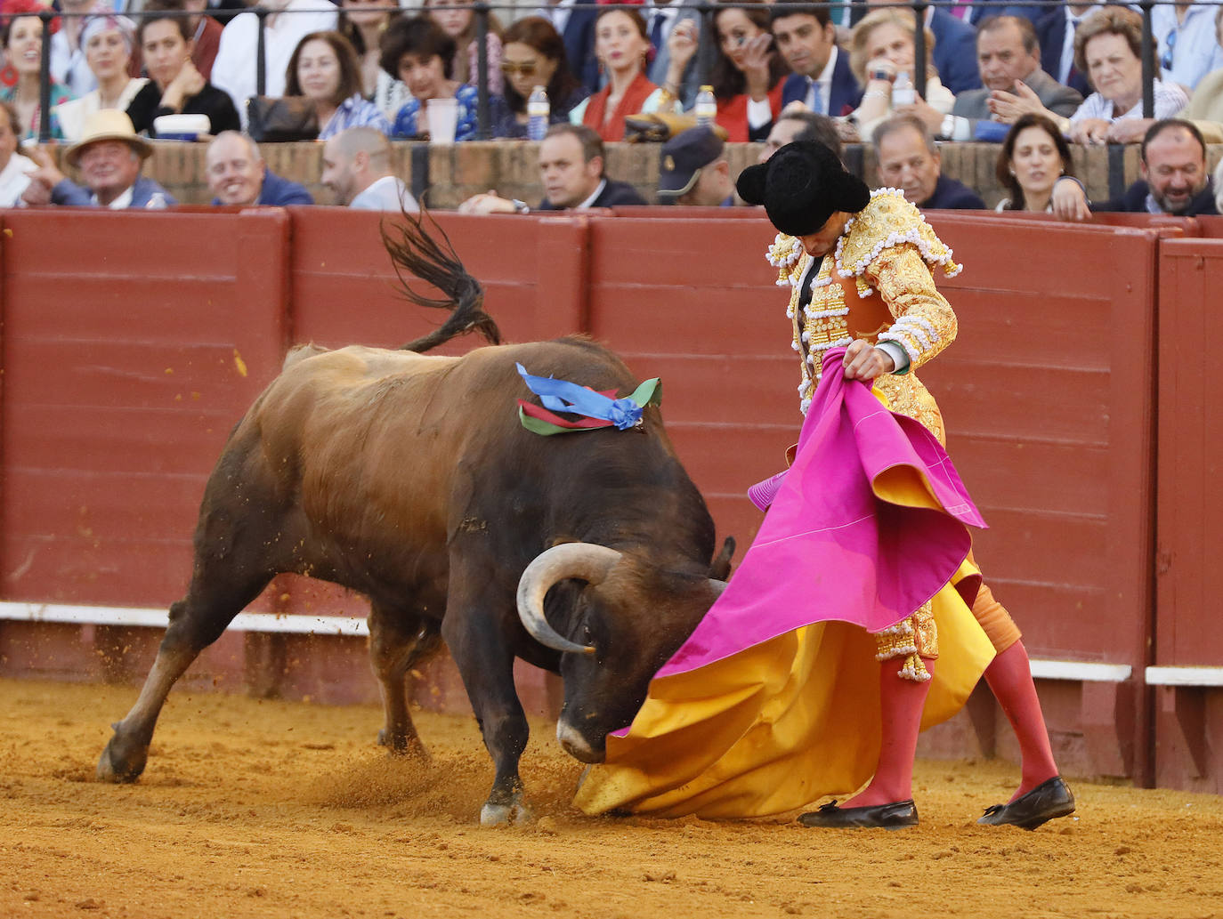 Juan Ortega, en la corrida del 15 de abril en la Maestranza de Sevilla