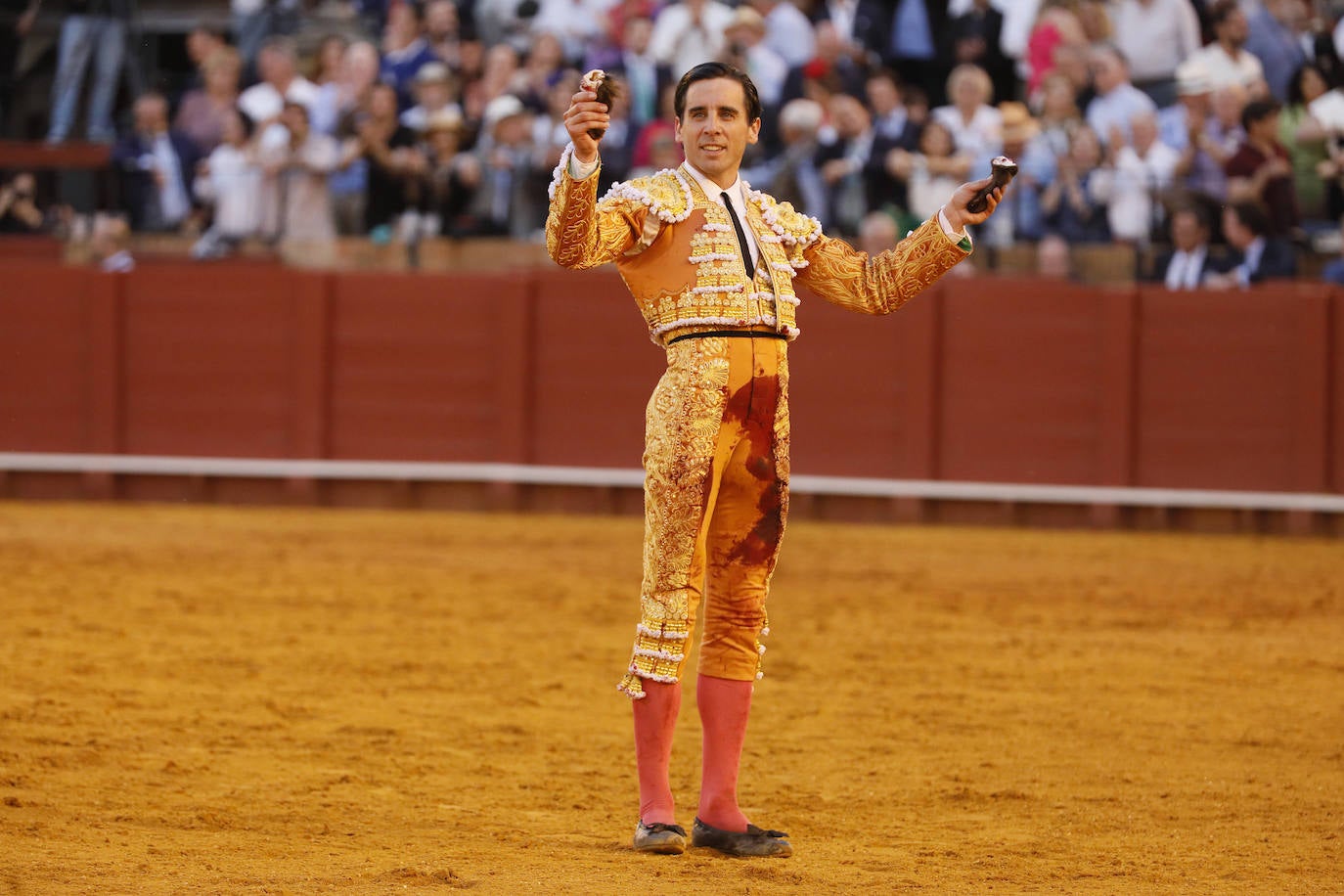 Juan Ortega, en la corrida del 15 de abril en la Maestranza de Sevilla