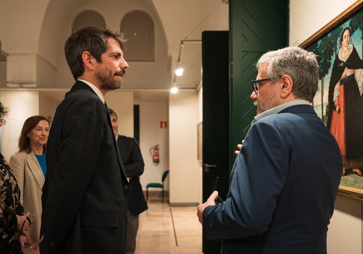 Ernest Urtasun, en su visita al Museo de América con Andrés Gutiérrez Usillos