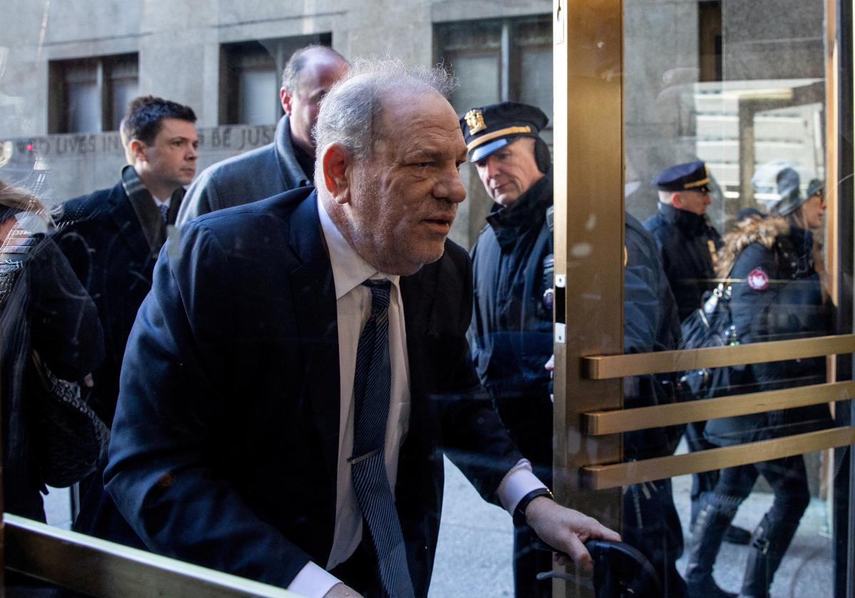 Harvey Weinstein, a su llegada al tribunal de Nueva York