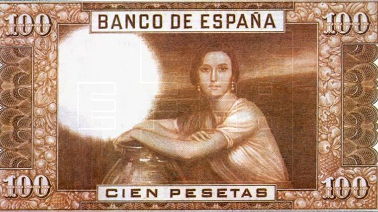 'La Fuensanta', de Julio Romero de Torres, aparecía en los billetes de cien pesetas