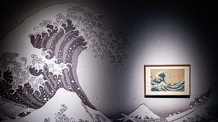 'La gran ola de Kanagawa', de Hokusai, en la exposición