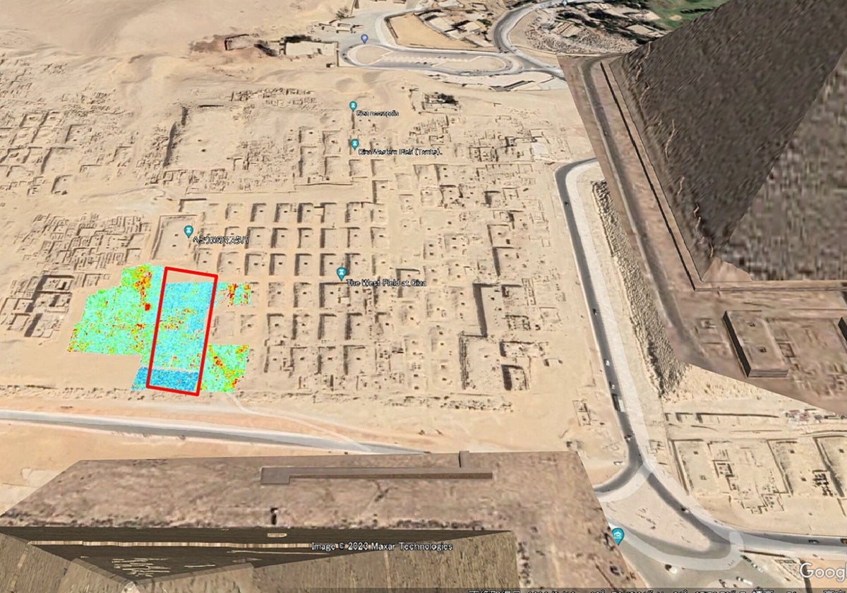 Área de estudio proyectada en Google Maps, donde se ha identificado la anomalía