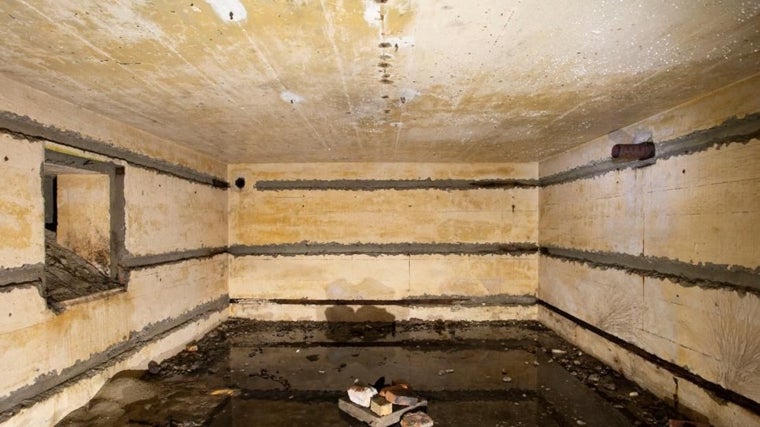 Interior de un búnker