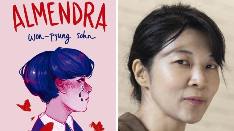 Portada de 'Almendra' junto a su autora